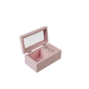DS Custom Made Luxury  Packaging Small Rectangular Decorative Acrylic Jewelry Wooden Box for Gift